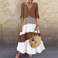 🔥 50% KORTING! 👗 Patchwork Maxi Jurk –Slank silhouet & elegante zomerlook 🌿