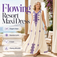 🔥 50% KORTING! 👗 Boho Maxi Jurk – Slank V-hals design & elegante print ✨XL-5XL