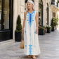 🔥 50% KORTING! 👗 Boho Maxi Jurk – Slank V-hals design & elegante print ✨XL-5XL