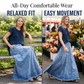 🥳 TOP TREND 👗 Denim Maxirok met Paneeldetails – Comfortabel & elegant vallend