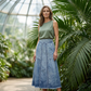 🥳 TOP TREND 👗 Denim Maxirok met Paneeldetails – Comfortabel & elegant vallend