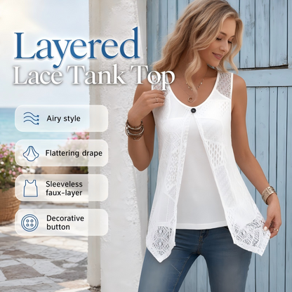 🥳50K+ SOLD🔥Dames Kanten Tanktop – Chic Design & Ademend 💕