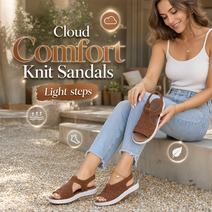 🔥50% KORTING👡 Gebreide Comfort Sandalen – Wolkzacht & Ademend ☁️✨