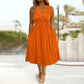 💖🥳2026 HOT SALE👗 Elegante Dames V-Hals Midi Jurk – Slankt Af & Ademend Comfort ✨