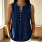 🌿🥳2026 HOT SALE🥳💙50% KORTING! Mouwloze V-Hals Top – Kreukvrij & Ademend Comfort✨