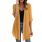 🔥50% KORTING 50K+ VERKOCHT🌤️🧥Dames open chiffon vest UV-beschermend luchtig zonder bulk