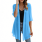 🔥50% KORTING 50K+ VERKOCHT🌤️🧥Dames open chiffon vest UV-beschermend luchtig zonder bulk
