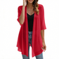 🔥50% KORTING 50K+ VERKOCHT🌤️🧥Dames open chiffon vest UV-beschermend luchtig zonder bulk