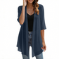 🔥50% KORTING 50K+ VERKOCHT🌤️🧥Dames open chiffon vest UV-beschermend luchtig zonder bulk