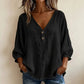 💖👚 50K+ VERKOCHT | Losse V-hals Blouse – Verbergt Buikje 🌸
