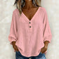 💖👚 50K+ VERKOCHT | Losse V-hals Blouse – Verbergt Buikje 🌸