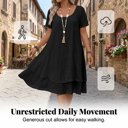🌿 50% KORTING 👗 Katoen-Linnen Jurk – Ademend & elegant comfort ✨