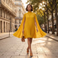 🔥 TOP TREND 💃 Dames Cape Jurk – Losse pasvorm & stijlvolle look 🌸