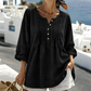🔥 50% Korting | Katoen-Linnen Blouse met Elegante Plooien ✨S-5XL 👗