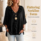 🔥50% KORTING ✨ V-Hals Blouse met Ruches – Elegant & Comfortabel