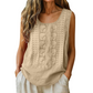 🔥 50% Korting | Boho Geborduurde Linnen Top 🌸Ademend & Elegant 🤍