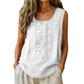 🔥 50% Korting | Boho Geborduurde Linnen Top 🌸Ademend & Elegant 🤍