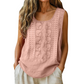 🔥 50% Korting | Boho Geborduurde Linnen Top 🌸Ademend & Elegant 🤍