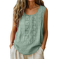 🔥 50% Korting | Boho Geborduurde Linnen Top 🌸Ademend & Elegant 🤍