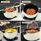 🔥 50% Korting 🍲 Emaille Microdrukpan – Sneller & Makkelijker Koken🍲Voor Heerlijke Gezinsmaaltijden