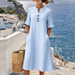 🌸50% KORTING 👗 Linnen Katoenen Jurk – Ademend & Elegant