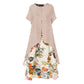💥LIMITED TIME 50% OFF 🌸 Tweedelige Look Bloemenjurk | Losse Pasvorm & Elegante Stijl