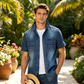 🔥 Bestseller – Nu Extra Voordelig 👕 Heren Denim Overhemd met Korte Mouwen – Vintage Look, Dubbele Borstzakken & Casual Comfort ✨