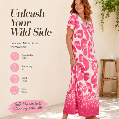 ✨ Tijdelijke Deal 👗 V-Hals Maxi Jurk – Comfortabel & Chic