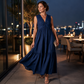 ✨ Nieuwe Collectie 🌸 V-Hals Plissé Jurk met Zakjes 💃Slank & Comfortabel