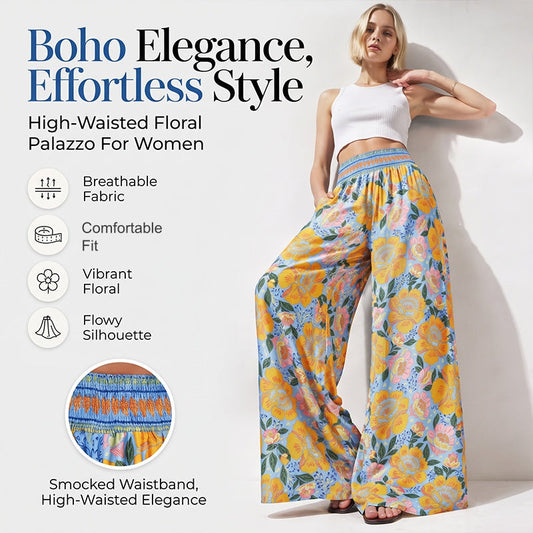 🔥 50% KORTING 🌸 Dames Boho Broek – Hoge Taille & Wijde Pijpen voor Ultiem Comfort ✨