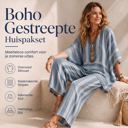 ⏰ LIMITED SALE 💕 Gestreepte Dames Set – Los & Flatterend