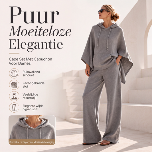 ✨ Bestseller 👗 Dames Cape Set – Losvallend & Slank Effect