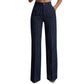 ✨ Tijdelijke Deal 👖 Gestreepte Wijde Pantalon – Hoog & Flatterend