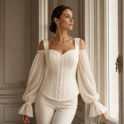 💎 Nieuw Binnen 👗 Cold Shoulder Top met Luxe Details