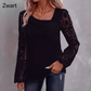 🌸 Nieuwe Collectie 👚 Dames Kanten Top met Lange Mouwen – Elegante uitsnijdingen & vrouwelijke uitstraling ✨