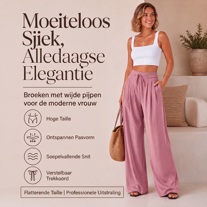 🌸 Nieuwe Collectie 👖 Dames Plissé Wijde Pijp Broek – Losvallende pasvorm, elegante plooien & ultiem comfort ✨