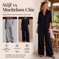🔥 Vandaag Extra Voordelig 👚👖 Dames Casual Overhemd & Wijde Pijp Broek Set – Losse pasvorm, moeiteloos chic & comfortabel ✨