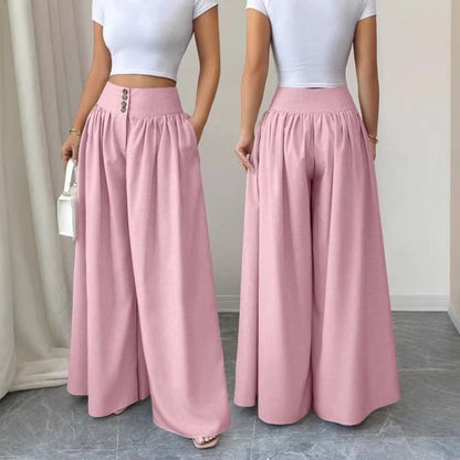 💎 Exclusieve Deal 👖 Dames Hoge Taille Plissé Wijde Pijp Broek – Elegante pasvorm, flatterend silhouet & comfortabele stijl ✨