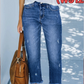 🔥 Nieuw & Trendy 👖 Dames Retro Cropped Jeans met Rechte Pijpen – Vintage uitstraling, flatterende pasvorm & comfortabele stijl ✨