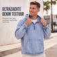 🔥 Nieuw & Trendy 🧥 Heren Denim Jack met Halve Rits – Casual streetstyle, comfortabele pasvorm & tijdloze denim look ✨