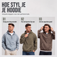 🔥 Nieuw & Trendy 🧥 Heren Denim Jack met Halve Rits – Casual streetstyle, comfortabele pasvorm & tijdloze denim look ✨
