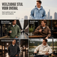 🔥 Nieuw & Trendy 🧥 Heren Denim Jack met Halve Rits – Casual streetstyle, comfortabele pasvorm & tijdloze denim look ✨