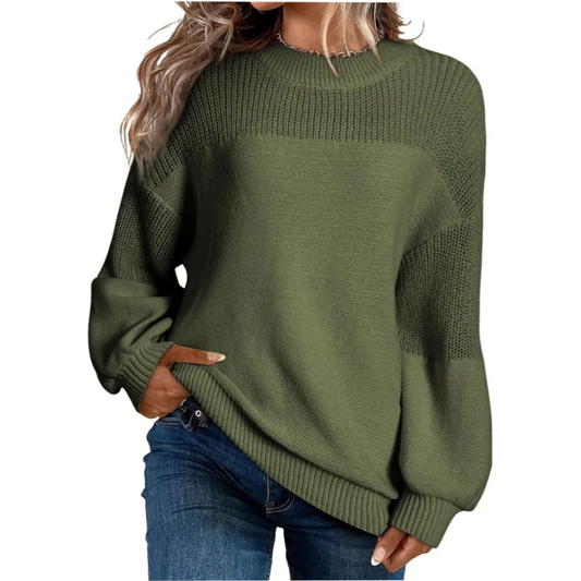 ✨ Nieuw Binnen 👚 Dames Losvallende Gebreide Trui met Lange Mouwen – Comfortabele pasvorm, zachte stijl & moeiteloze elegantie 🌸