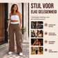 🏆 Bestseller – Nu Extra Voordelig 👖 Dames Straight-Fit Cargobroek met Zijstrepen – Comfortabele Pasvorm & Stoere Look ✨