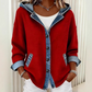 🔥 Vandaag Extra Voordelig 🧥 Seizoensjas met knopen en capuchon, patchwork‑detail, ruim silhouet ✨ Comfortabel voor dagelijks gebruik