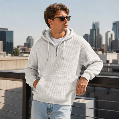 🚨 Laatste Kans 💃 Heren Gebreide Hoodie‑Trui met Kwart‑rits ✨ Sportief ontwerp, ademende stof & optimaal comfort voor dagelijks gebruik