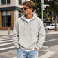 🚨 Laatste Kans 💃 Heren Gebreide Hoodie‑Trui met Kwart‑rits ✨ Sportief ontwerp, ademende stof & optimaal comfort voor dagelijks gebruik