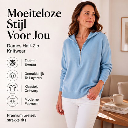 💎 Exclusieve Deal 💃 Dameshoodie met Halve Rits ✨ Praktisch rit‑ontwerp, zacht comfort & trendy casual stijl