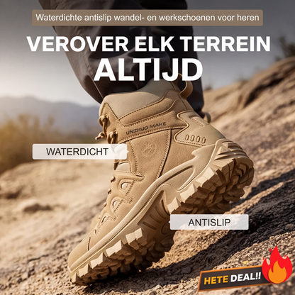 🚨 Laatste Kans 🥾 Heren Waterdichte Antislip Wandel- & Werklaarzen 🌧️ stevige grip, droog comfort & bescherming bij elke stap