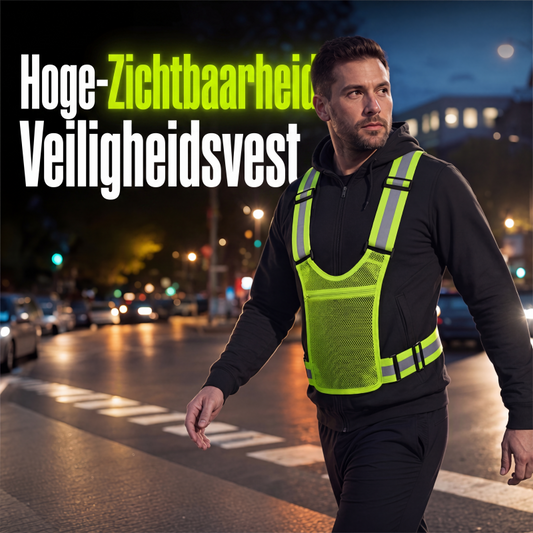 🚨 Tijdelijke Aanbieding 🦺 Reflecterend Veiligheidshesje met Zak ✨ hoge zichtbaarheid, verstelbaar & ideaal voor werk en buitenactiviteiten